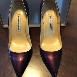 Manolo Blahnik Deep Purple Heels